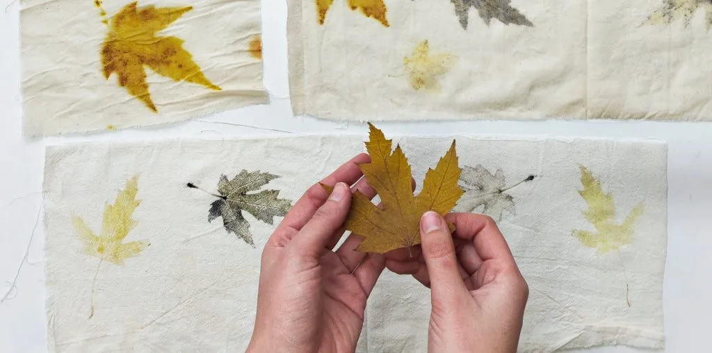 Eco-printing with leaves